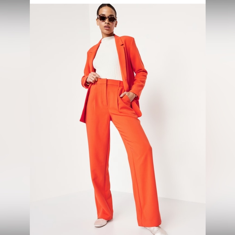 Vibrant Orange Taylor Relaxed Suit Blazer Sold Out Online - Picture 3 of 6